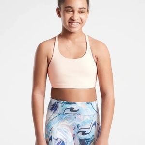 Athleta Girl • Blush Upbeat Strappy Back Sports Bra • Size L/12